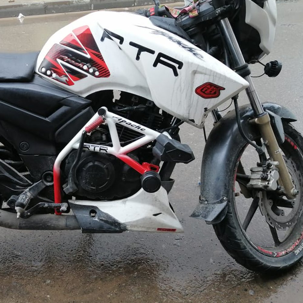 DEFENSA TVS APACHE RTR 180 TIPO STUNT MDS - Mundo Defensas Tipo Stunt